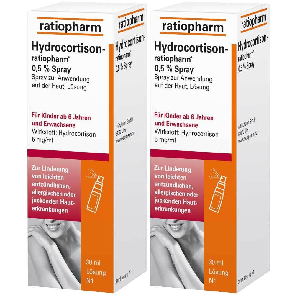 Hydrocortison Ratio 0.5% Doppelpack 2x30 ml Spray