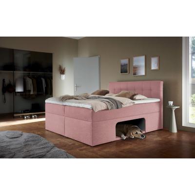 Boxbett HOME AFFAIRE "Carolin", rosa, B:162cm L:210cm, Komplettbetten, mit Nische inkl. gepolsterter Unterlage für Haustiere