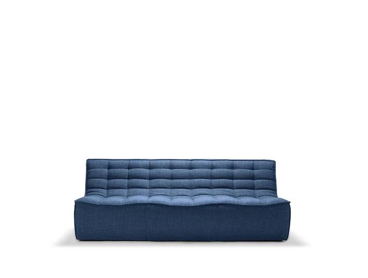 Ethnicraft N701 Sofa 3-Sitz Tuch blue
