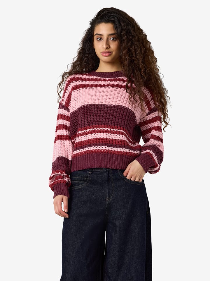 Noisy may Pullover "Charlie" in Bordeaux/ Pink - S