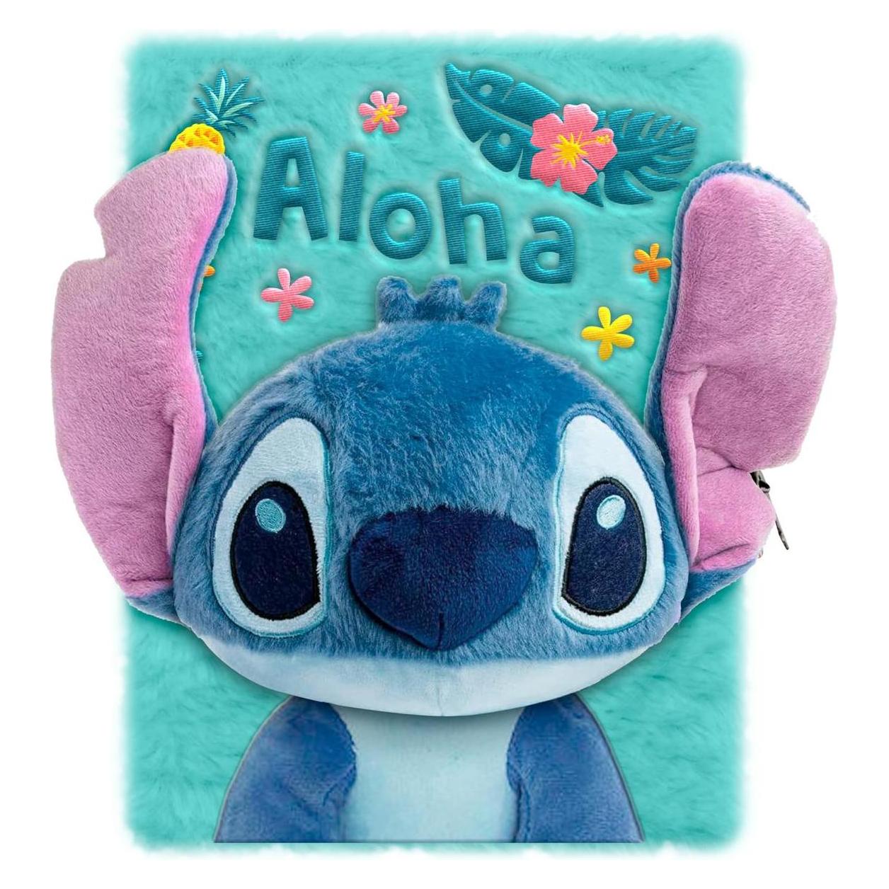 Kids Licensing Disney Stitch Secret diary 3D soft toy (A5, Liniert, Weicher Einband) (8435507892766)