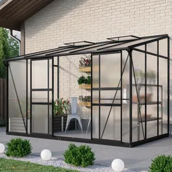 Vitavia Anlehn-Gewächshaus "Osiris 6500",schwarz,6,5 m2