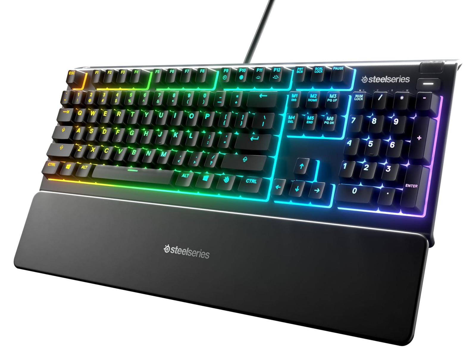 SteelSeries Apex 3 Gaming-toetsenbord met 10-zone RGB-verlichting en premium magnetische schakelaars