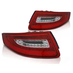 LED Rückleuchten passend für Porsche 911 997 Bj. 04-08 Rot/Chrom