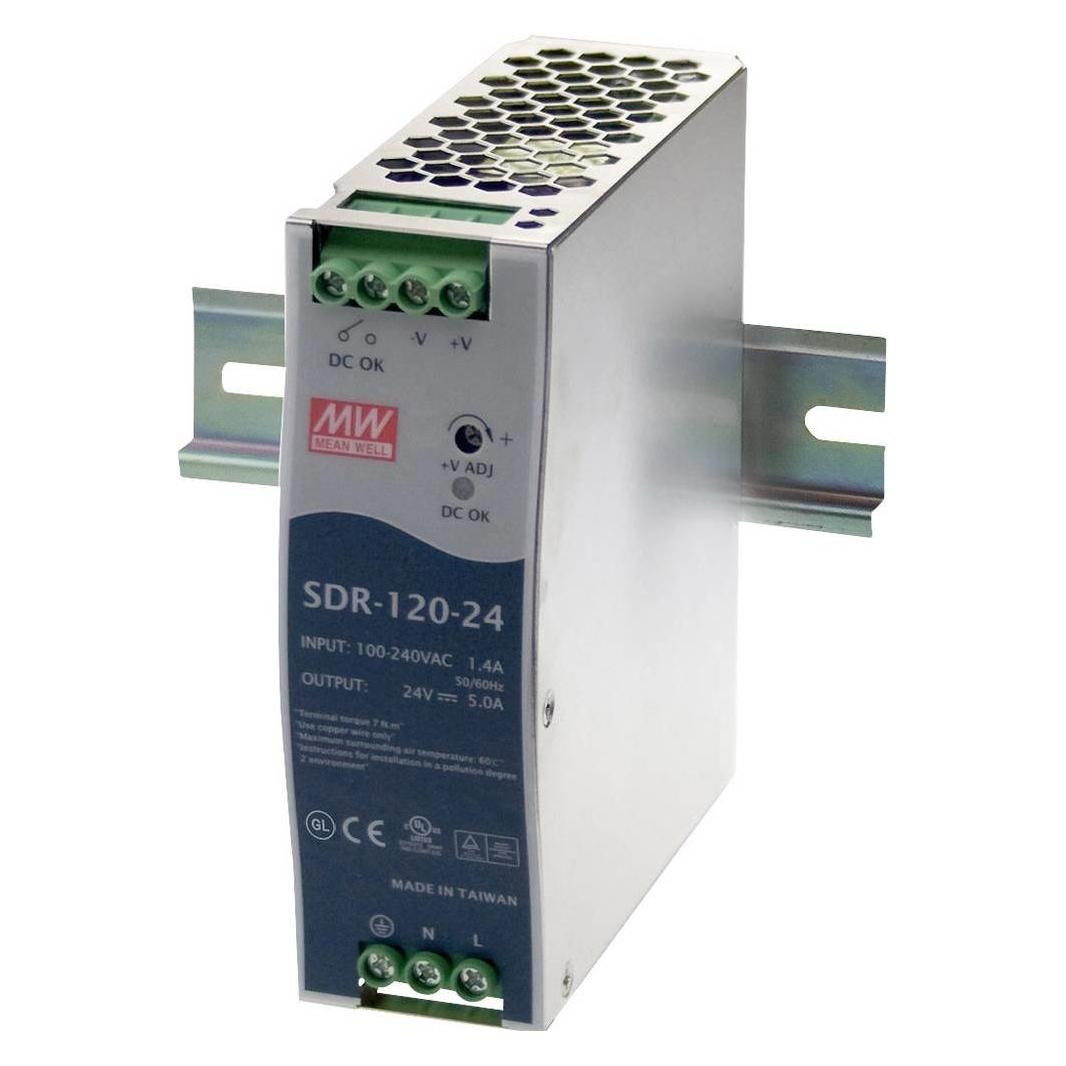MeanWell DIN-Schienennetzgerät 120 W, 24 V (SDR-120-24)