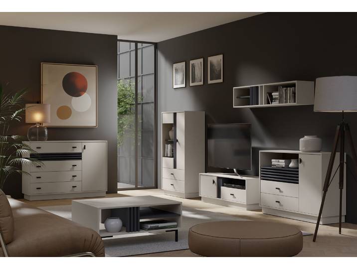 Wohnzimmer-Set ALLMO System Wohnzimmer Set – 6 Teile – Kaschmir
