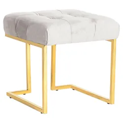 Hocker Parity Taupe Samt