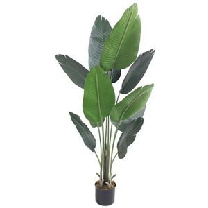 Decovego Kunstpflanze Bananenstaude, im Topf, Höhe 130cm
