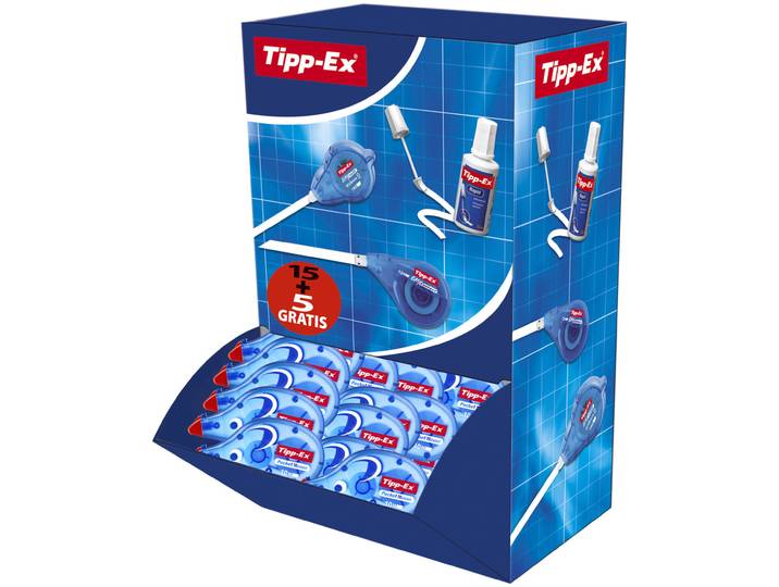 Tipp-Ex Pocket Mouse Roller de correction - 4,2 mm x 10 m - Pack de 15 + 5 GRATUITS