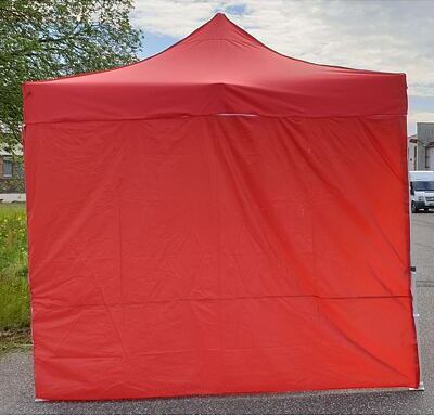 Faltpavillon 4x4m ALU Premium Vollseiten - Rot