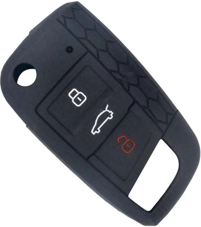 INF Key Protector Cover - Schwarze Silikon VW Golf 7 Smart Key Hülle kompatibel mit Volkswagen