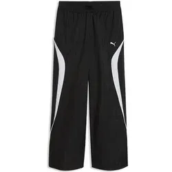 Puma Damen Freizeit / Mode Sommer GJ Sporthosen lang Jogginghosen Da PUMA SPORT Relaxed Woven Pants, Größe L in Schwarz Schwarz
