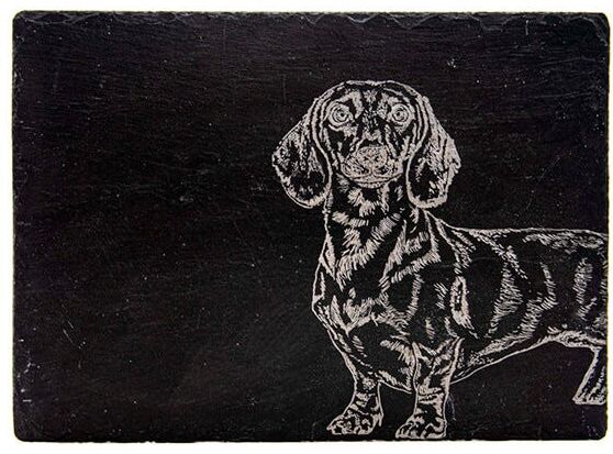 Selbrae House Just Slate Company Dachshund Slate Cheese Board