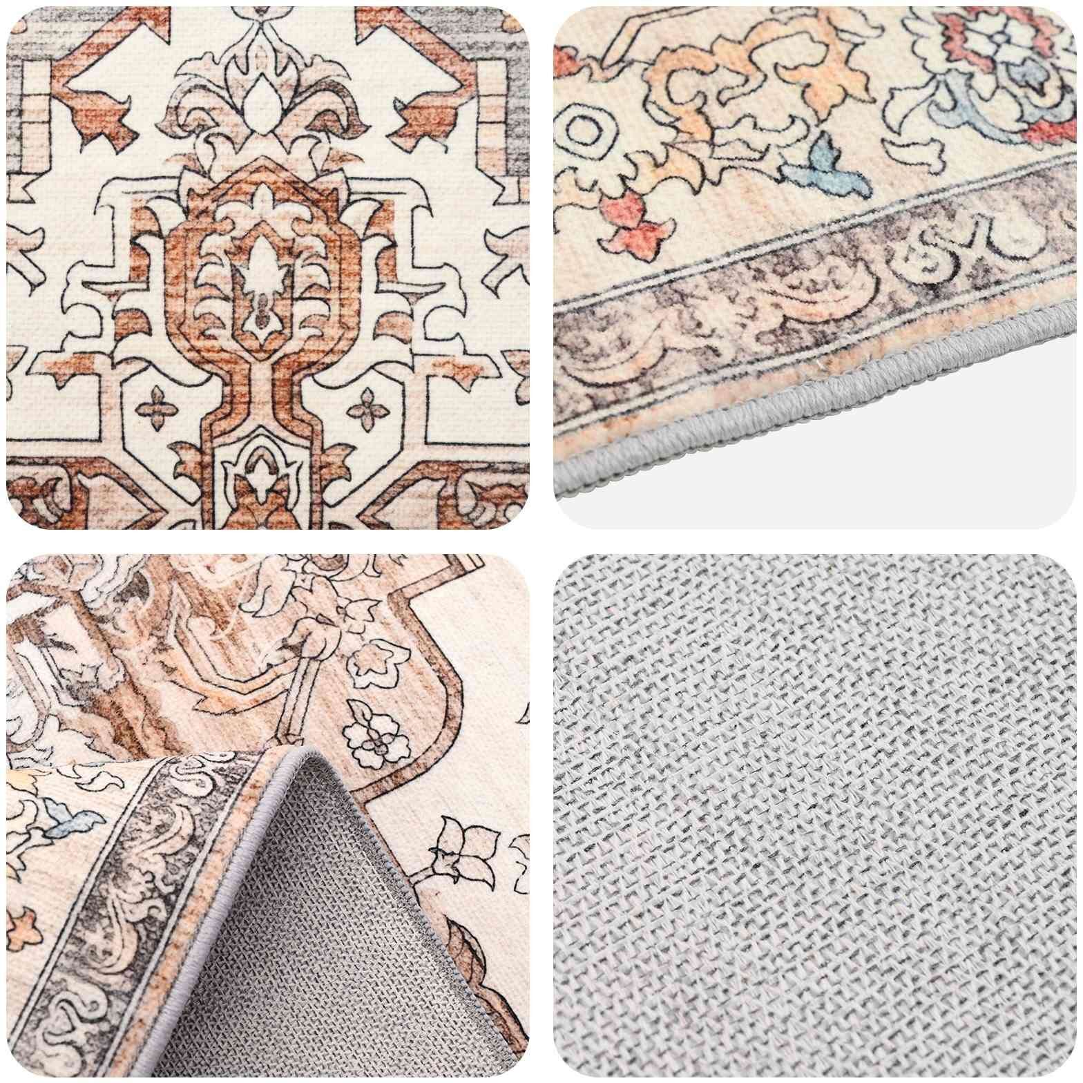 vidaXL Tapis ORIZ Marron 140 x 200 cm 100 % polyester