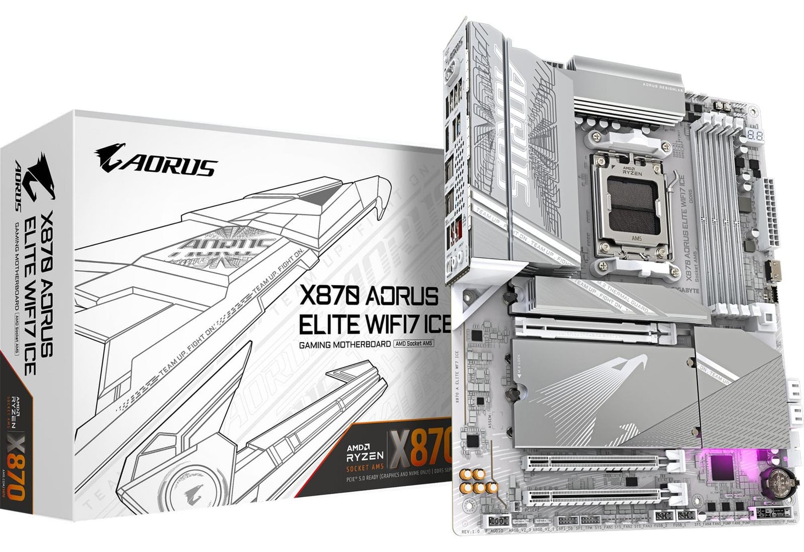 GIGABYTE X870 A ELITE WF7 ICE Motherboard