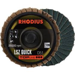 Rhodius 303933 LSZ QUICK Fächerschleifscheibe Körnung (num) 120 Edelstahl, Stahl, NE-Metalle 10 St.