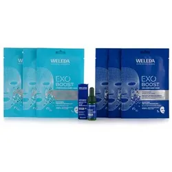 WELEDA Blauer Enzian Set 6x Tuchmaske & Anti-Falten Serum 10ml