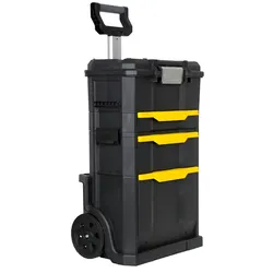 STANLEY Rollende Werkstatt 48,8x77x34,8cm 3 tragbare Werkzeugboxen Teleskopgriff - STST1-70344