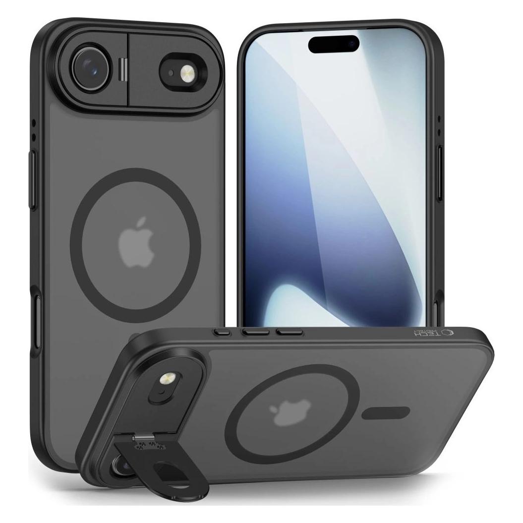Tech-Protect MagStand MagSafe Case für iPhone 17 Air - Mattschwarz (Apple iPhone 17 Pro) (5906302330508)