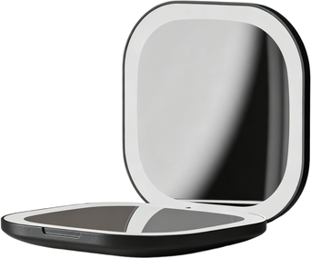 Fusion Finds Portable LED Makeup Mirror With Magnification USB Rechargeable Travel Compact Mirror black