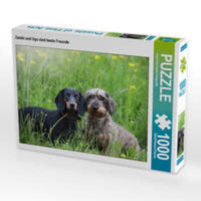 CALVENDO Puzzle Zambi und Ugo sind beste Freunde | 1000 Teile Lege-Größe 64x48cm Foto-Puzzle für glückliche Stunden