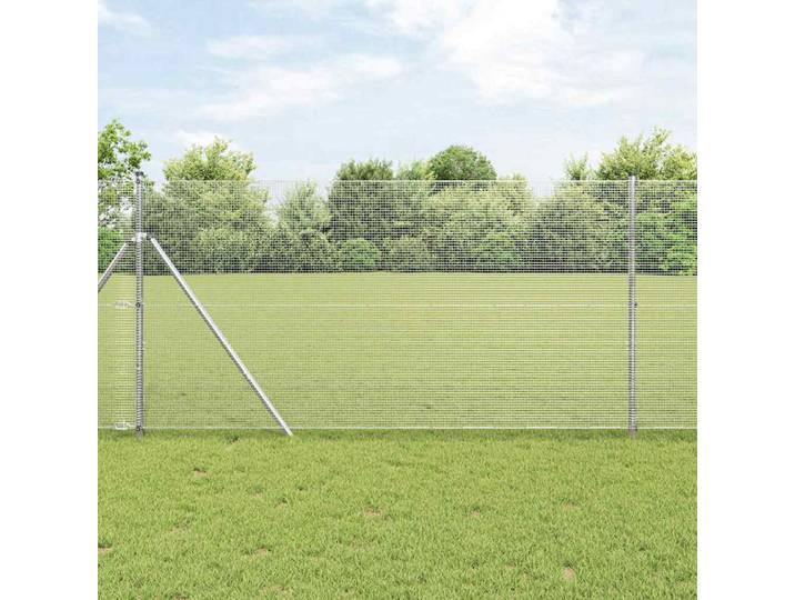 vidaXL Geschweißter Drahtzaun, bodenverankert 50 x 1 m