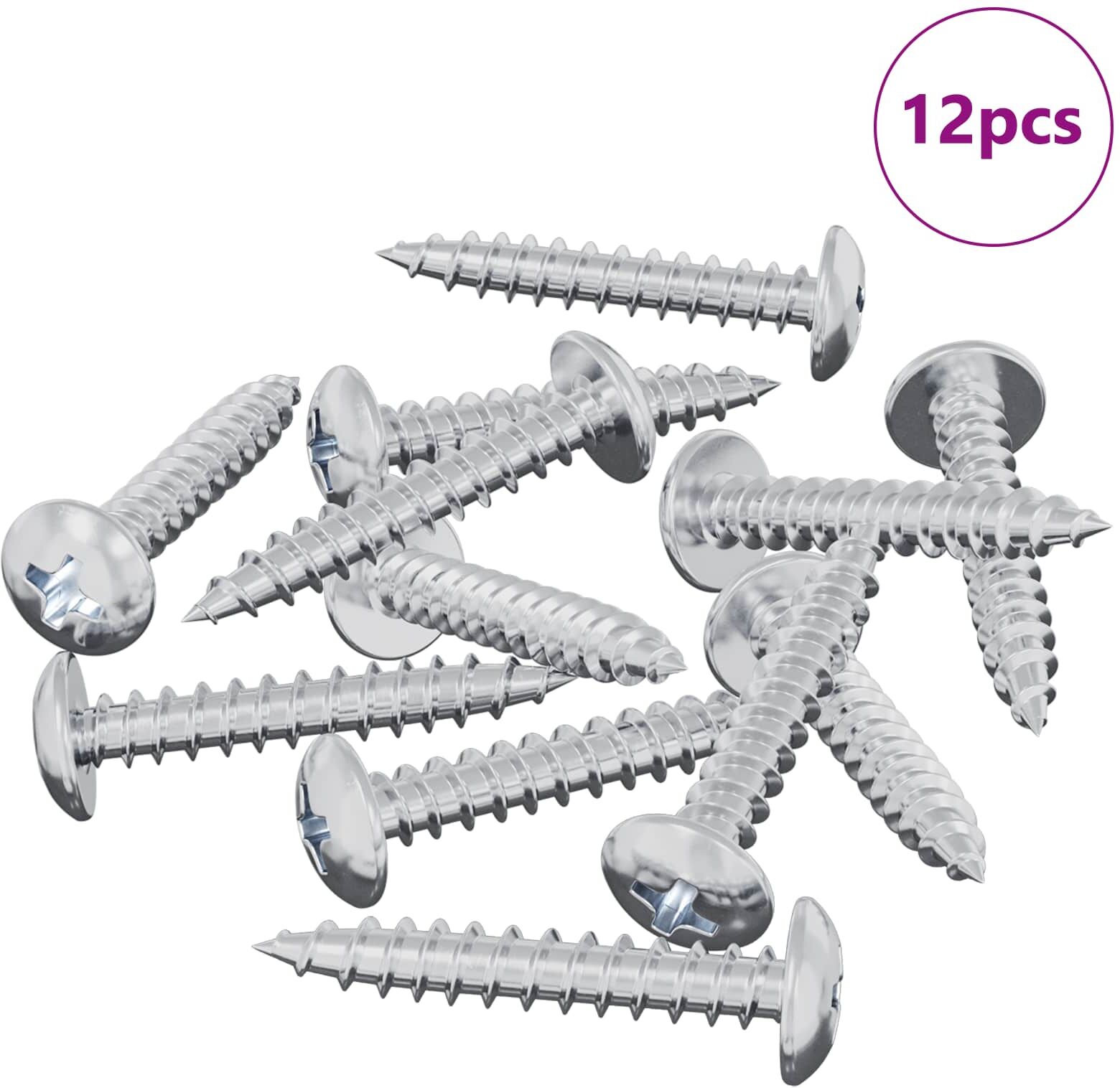 vidaXL Clou auto-perceur 12 pc Zincé 4 x 25 mm Acier