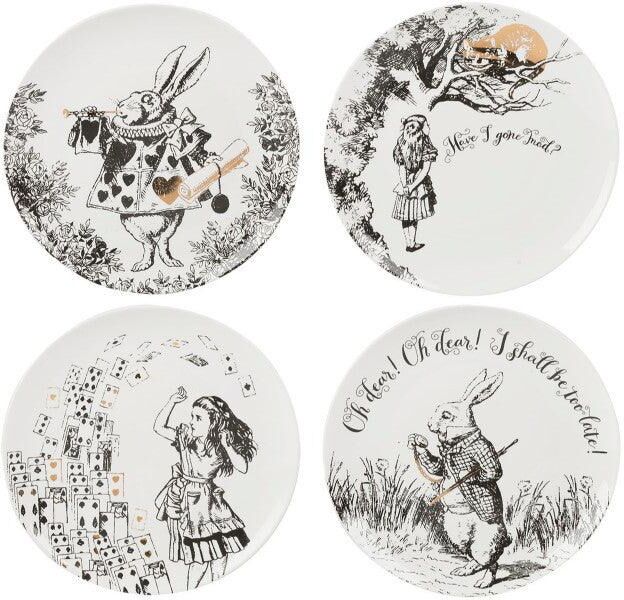 Alice in Wonderland Side Plates - Set of 4