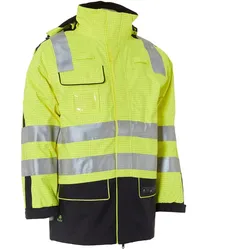 Multinorm Regenparka "086060R" SecureTech Multinorm - 4XL - warngelb/marine