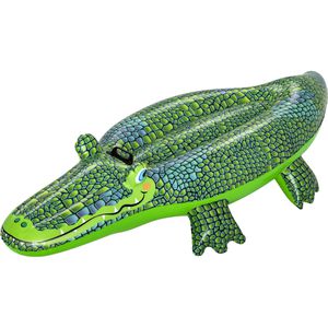 Bestway Schwimmtier 41477, aus PVC, Buddy Crocodile, mit Haltegriff, bis 45 kg, grün, 152 x 71 cm