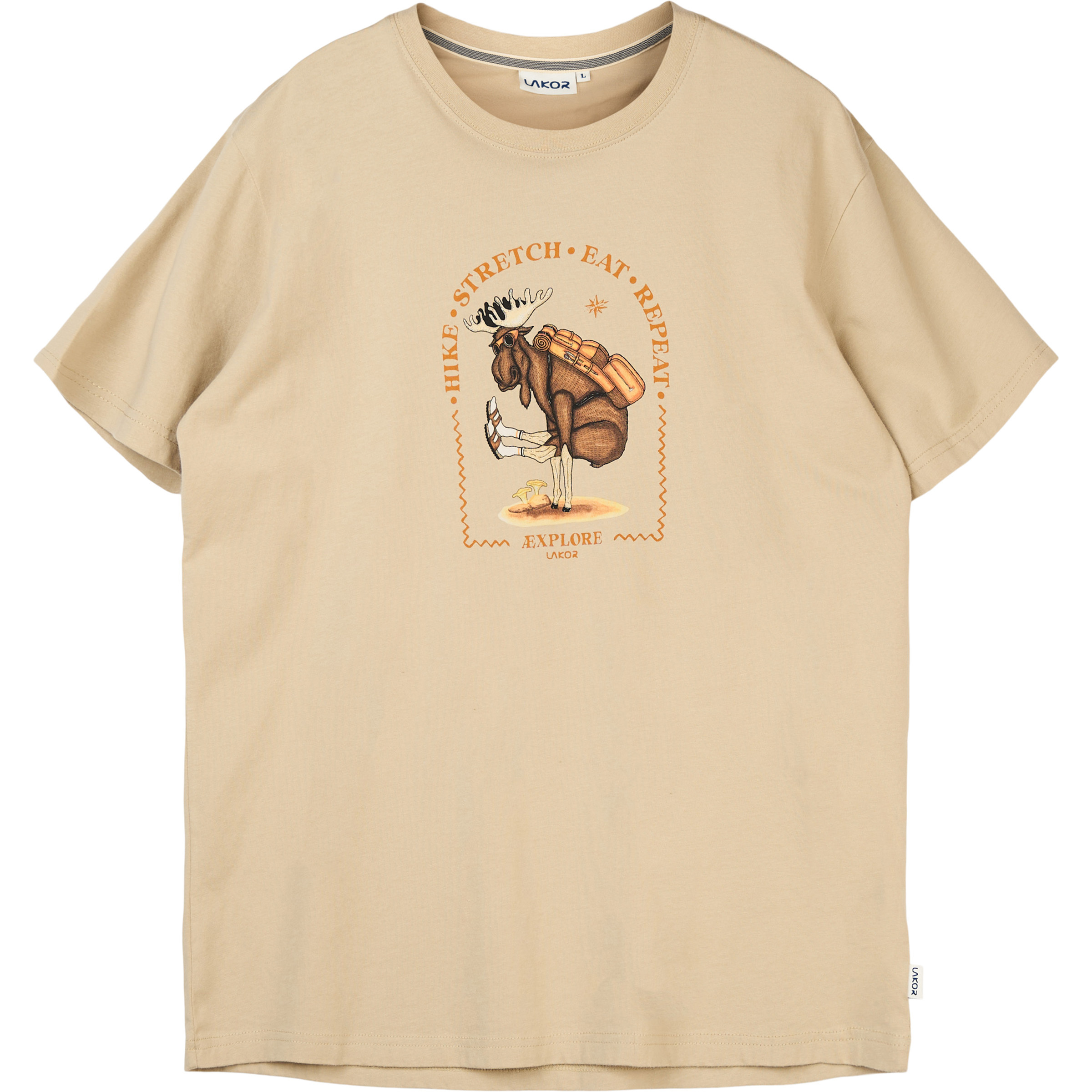 Lakor Hike Stretch Herren T-Shirts beige Größe S Lifestyle Hautfreundlich