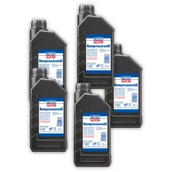 5x Kompressoröl LIQUI MOLY 1187 Kompressorenöl SAE 5W40 Kompressor Öl 1 Liter