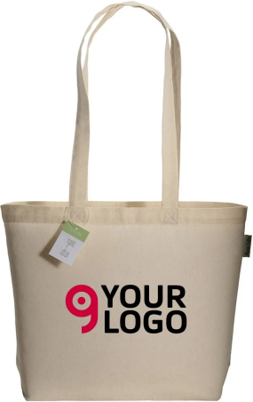 Shopper Cotone Bio Certificato 40x30x10cm Soffietto - Naturale Personalizzate o neutre