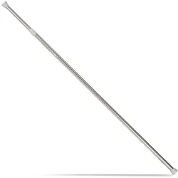 Relaxdays Teleskopstange aus Edelstahl Grau,Silber