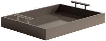 Kate and Laurel Lipton Metal Handle Decorative Tray