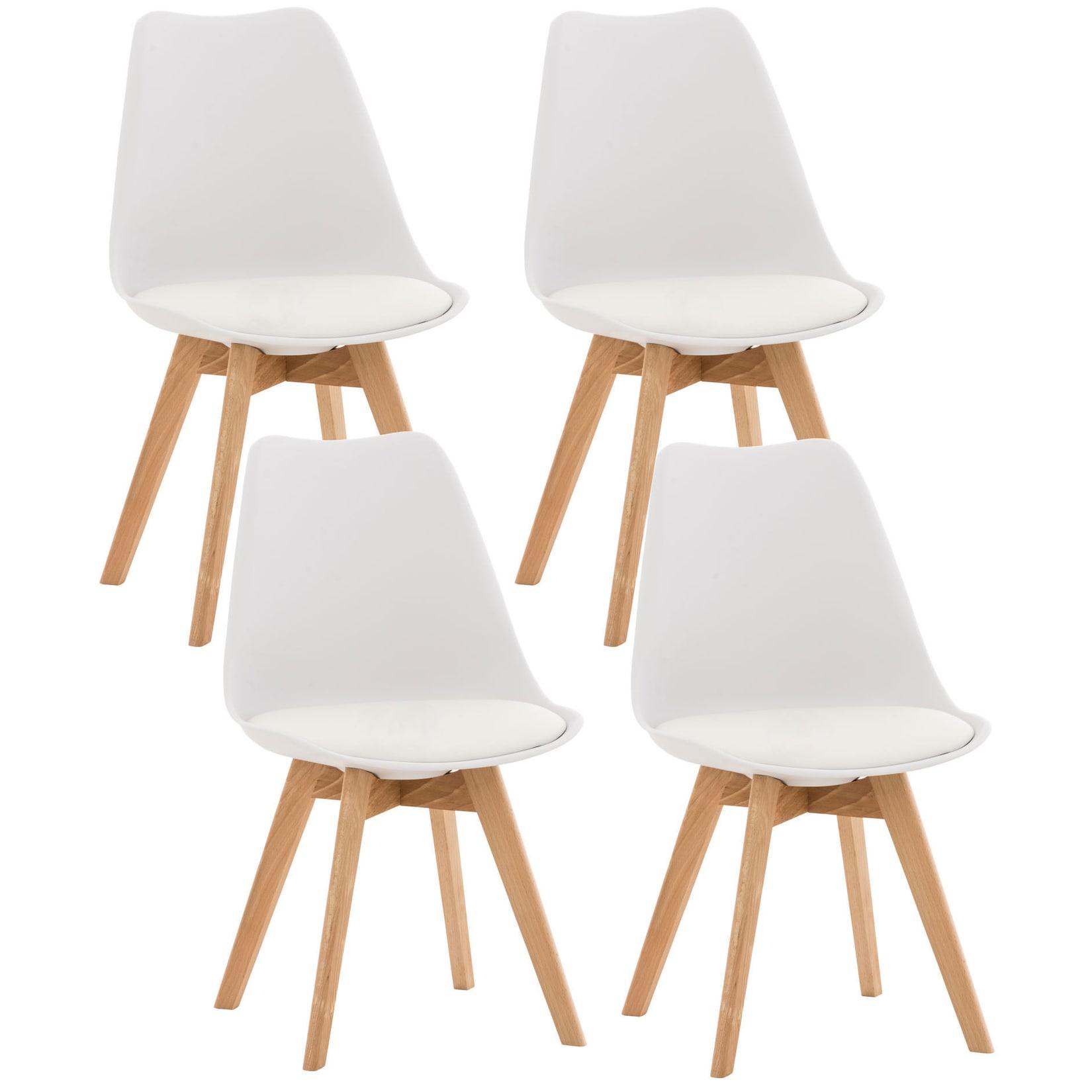 CLP 4er Set Stuhl Linares Farbe: weiß, Material: Kunststoff