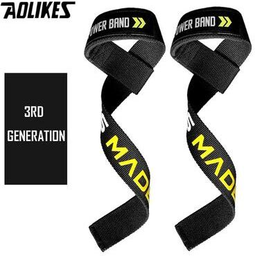Inspired Finds AOLIKES Anti Slip Weightlifting Straps For Heavy Lifts black 3rd Generation