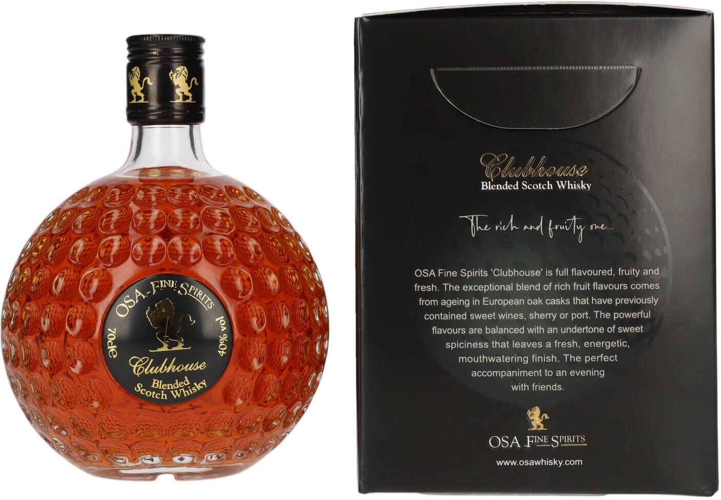 Old St. Andrews Fine Spirits OSA Fine Spirits CLUBHOUSE Blended Scotch Whisky 40% Vol. 0,7l in Geschenkbox
