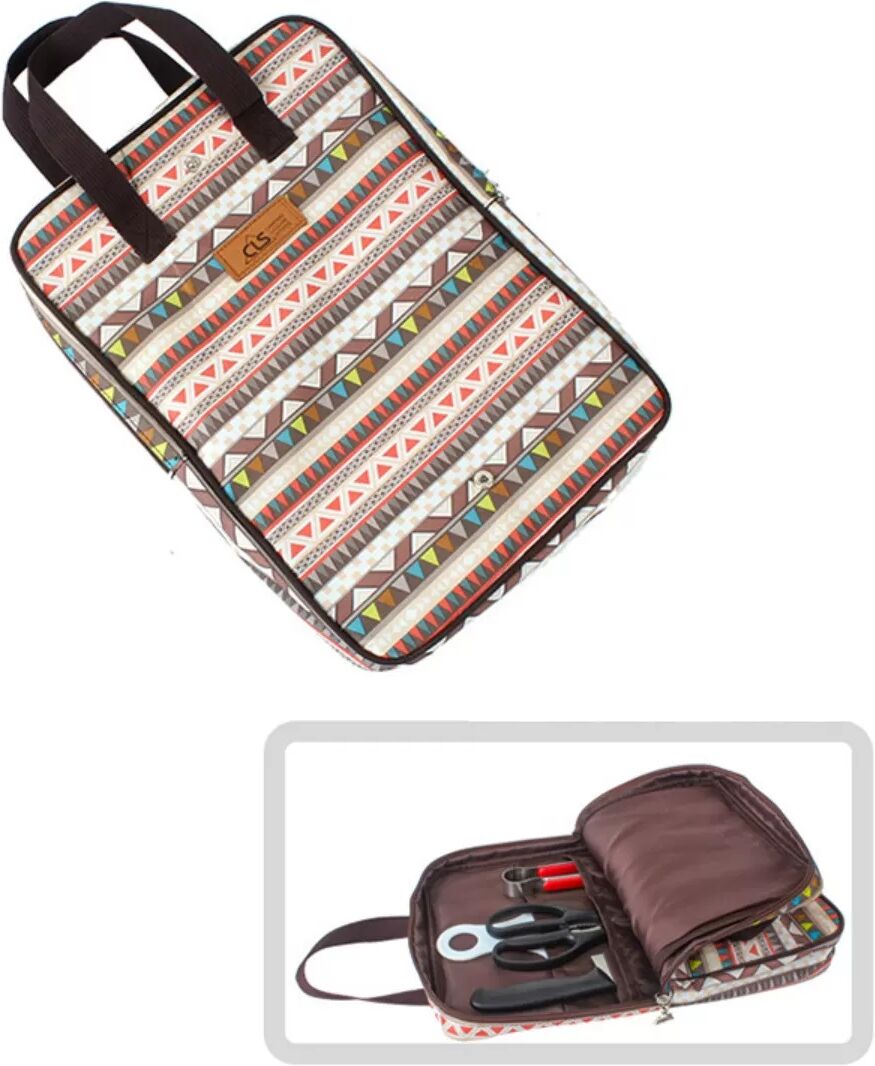 INF Tragbare Camping-Kochgeschirr-Organizer Tasche aus Oxford-Stoff, Handtragetasche für Utensilien, Reise-Kosmetiktasche & BBQ