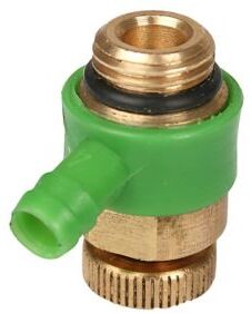 Schlösser Entleerungsventil 0018310800001 Messing, DN 8, 1/4", Auslaufring grün, O-Ring