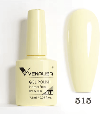 Inspire Picks Venalisa HEMA And TPO Free Glitter Gel Nail Polish Jelly Pink Nude Collection 515 Hemafree