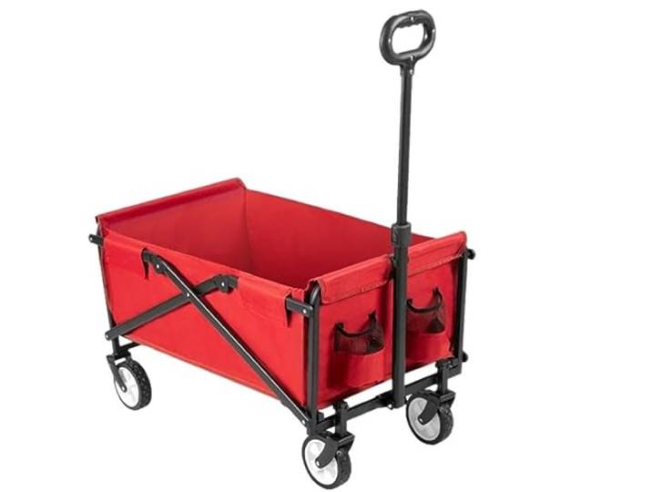 BDSDFSA Campingwagen, Camping Tragbarer Mehrzweckwagen(Red)
