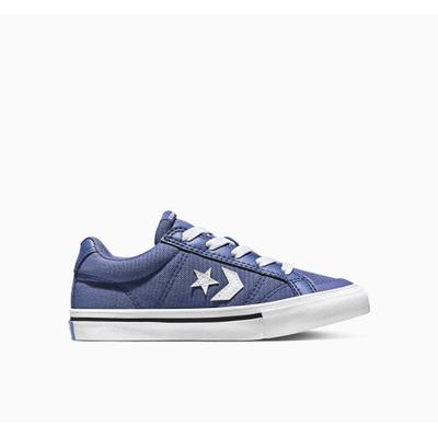 Sneaker CONVERSE "SPORT CASUAL CANVAS", Mädchen, Gr. 27, blau (indigo storm, weiß, indigo storm), Synthetik, Textil, Schuhe Sneaker