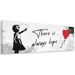 WANDBILD banksy girl mit luftballon