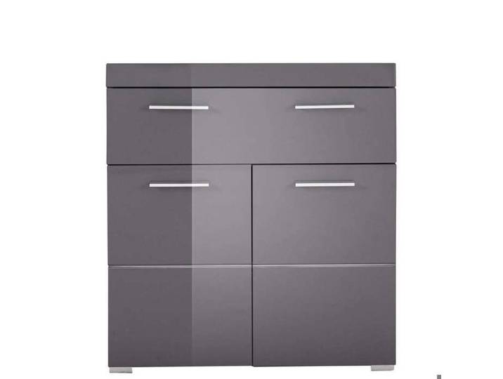 Meuble bas - Mélaminé - Gris - 73 - 79 - 31 cm