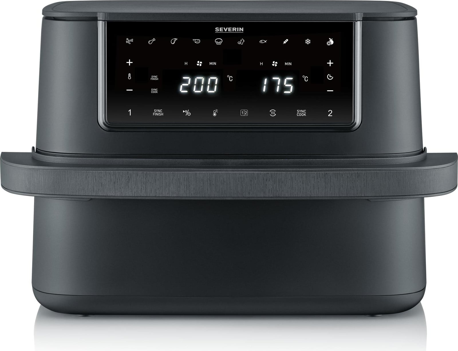 Severin FR 2490 Airfryer, 9 liter, zwart