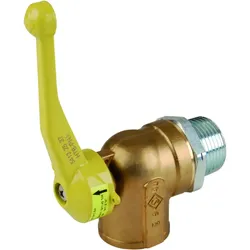 Aalberts SEPP Gas Eckkugelhahn 0210348 4,0 cbm/h, R 1xRp 1, für Zweirohrgaszähler, Messing