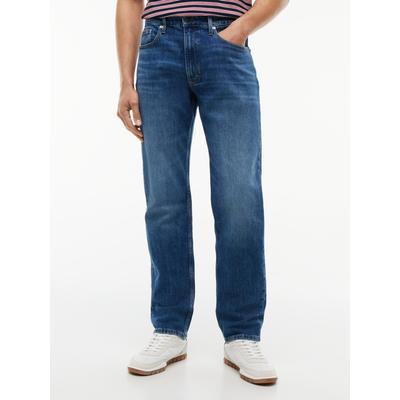 Straight-Jeans TOMMY JEANS "RYAN SLIM STRAIGHT", Herren, Gr. 29, Länge 30, blau (denim schwarz), Denim/Jeans, Obermaterial: 99% Baumwolle, 1% Elasthan, unifarben, slim fit lang, Jeans Straight-Jeans, Slim fit mit Taschen