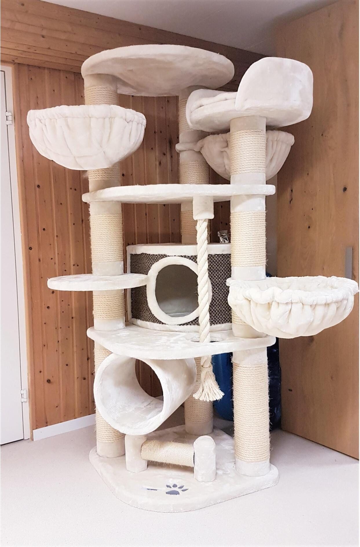 Kratzbaum "pethomes Long Beach 198cm", beige (natur), B:71cm H:198cm T:72cm, Sisal, Kratzbäume, Kratzbaum natur B/H/T: 71cm x 198cm x 72cm