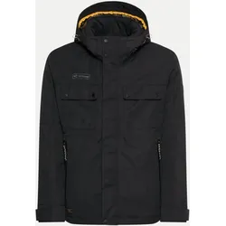 Funktionsjacke mit abnehmbarer Kapuze Schwarz XXL